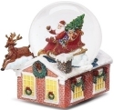 Roman Holidays 133579 120MM Santa In Sleigh Musical Glitterdome