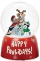 Roman Holidays 133809 100MM Christmas Dog Happy Pawlidays Musical Glitterdome