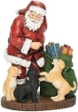 Roman Holidays 133823 Santa With Puppies and Presents Figurine