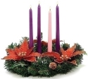 Roman Holidays 133830 Poinsettia and Pine Wreath Candle Holder