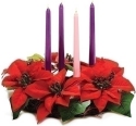 Roman Holidays 133831 Poinsettia Wreath Candle Holder