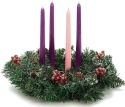 Roman Holidays 133834 Pinecone and Berry Wreath Candle Holder