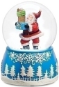 Roman Holidays 133842 100MM Santa Holding Gifts Musical Glitterdome