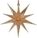 Roman Holidays 134015N Antique Gold Star Ornament