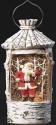 Roman Holidays 134045N LED Swirl Santa and Birch Lantern