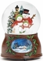 Roman Holidays 134067 100MM Snowman Family Musical Glitterdome