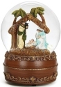 Roman Holidays 134080 120MM Holy Family With Palm Trees Musical Glitterdome