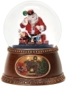 Roman Holidays 134085 100MM Santa With Train Musical Glitterdome
