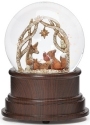 Roman Holidays 134088 100MM Forest Animal Nativity Musical Glitterdome