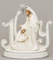 Roman Holidays 134110 Holy Family Joy Figurine Silver Dot Trim