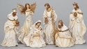 Roman Holidays 134150 Nativity Figurine Cream Gown and Gold Trim 6 Piece Set - No Free Ship