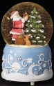 Roman Holidays 134156 100MM Musical LED Swirl Santa With Rabbit Glitterdome