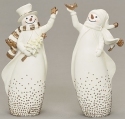 Roman Holidays 134162 Snowman With Gold Dots 2 Piece Set