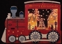Roman Holidays 134172 LED Wooden Locomotive With Christmas Scene