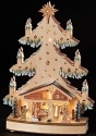 Roman Holidays 134177 LED Wooden Christmas Tree With Nativity Scene