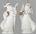 Roman Holidays 134180 Santa With Gold Dots Ornaments 2 Piece Set