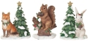 Roman Holidays 134298 Fox Rabbit and Squirrel with Florals Set of 3 Figurines