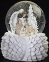 Roman Holidays 134363 120MM Musical LED Swirl Angel & Deer Glitterdome