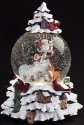 Roman Holidays 134365 Musical LED Santa With Animals Dome Glitterdome