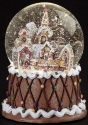 Roman Holidays 134366 120MM Musical LED Swirl Gingerbread Town Glitterdome