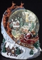 Roman Holidays 134368 120MM Musical LED Swirl Santa Over Town Glitterdome