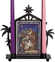 Roman Holidays 134429 Stained Glass Nativity Candle Holder