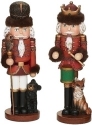 Roman Holidays 134462N Set of 2 Nutcracker Figurines One With Bear and One With Fox