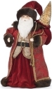 Roman Holidays 134483 Santa in Red Coat With Brown Fur Tree Topper