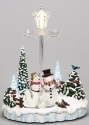 Roman Holidays 134501 LED Musical Rotating Snowmen With Lantern Figurine - No Free Ship