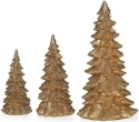 Roman Holidays 134714 Set of 3 White Resin Christmas Trees