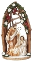 Roman Holidays 134832 Holy Family Floral Arch With Cardinals Figurine