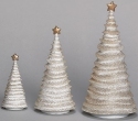 Roman Holidays 134878N Christmas Tree With Gold Glitter and Star Set of 3