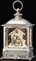 Roman Holidays 134883N LED Swirl Holy Family in Pewter Lantern
