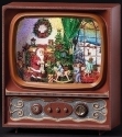 Roman Holidays 134892 LED Swirl Musical TV With Santa and Kids Scene - No Free Ship