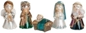 Roman Holidays 134899 Glass Nativity Pageant in Jewel Tones 5 Piece Set Figurine