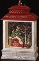 Roman Holidays 134913N LED Swirl Lantern With Farmer Santa Scene