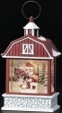 Roman Holidays 134982N LED Swirl Barn With Santa and Animals