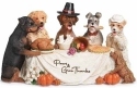 Roman Holidays 135014 Dogs At Thanksgiving Table Figurine