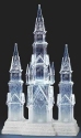 Roman Holidays 135021 LED Swirl 3 Tower Church Figurine - No Free Ship
