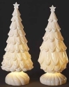 Roman Holidays 135029 Set of 2 LED White Christmas Trees - No Free Ship