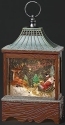 Roman Holidays 135062N LED Swirl Lantern With Santa on Sleigh