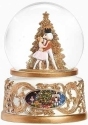 Roman Holidays 135111 100MM Nutcracker With Clara and Tree Musical Glitterdome