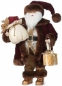 Roman Holidays 135113 Red Fabric Santa with Gifts and Bag Fabric Mache - No Free Ship