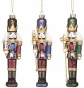 Roman Holidays 135114 Set of 3 Gold Accented Nutcracker Ornaments