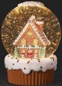 Roman Holidays 135145N 100MM LED Swirl Gingerbread Cupcake Dome