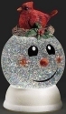 Roman Holidays 135155 LED Swirl Snowman Dome With Cardinal Nest