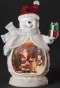Roman Holidays 135156N LED Swirl Snowman With Santa Scene