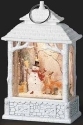 Roman Holidays 135157 LED Swirl Lantern With Snowman and Holly