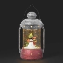 Roman Holidays 135161N LED Swirl Lantern With Snowman and Cardinals