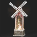 Roman Holidays 135169 LED Musical Swirl Windmill With Snowman